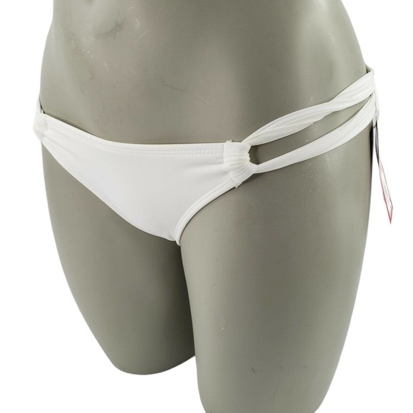 Cheeky Bikini Swim Bottom Juniors 1 Womens 00 White Strappy Sides - Picture 7 of 11